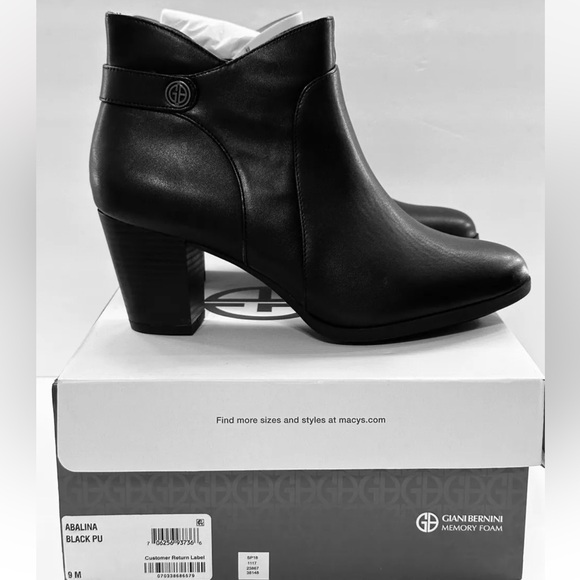 Giani Bernini Sz 9M Abalina Memory Foam Ankle Boot Pump Heel Arch Support Zip Up - Picture 1 of 13